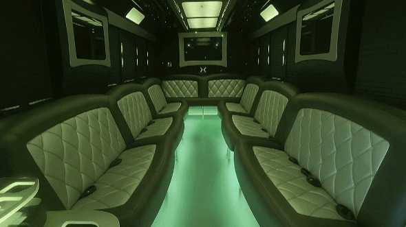 Interior of Charter Bus Company Appleton's 20 Passenger Party Bus in Appleton