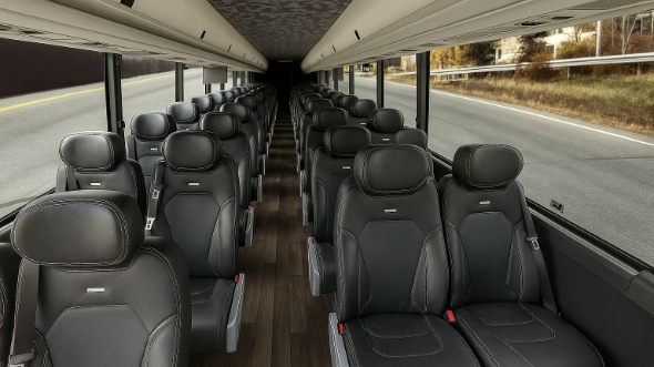Interior of Charter Bus Company Madison's 28 Passenger Minibus in Madison