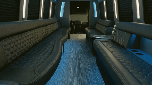 Interior of Charter Bus Company Milwaukee's 28 Passenger Party Bus in Milwaukee
