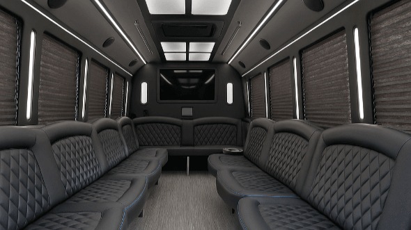 Interior of Charter Bus Company Appleton's 30 Passenger Party Bus in Appleton