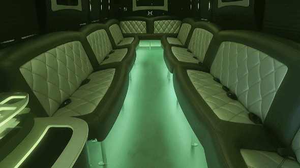 Interior of Charter Bus Company Appleton's 40 Passenger Party Bus in Appleton