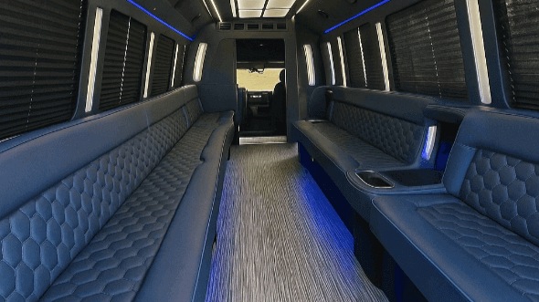 Interior of Charter Bus Company Dubuque's 40 Passenger Party Bus in Dubuque
