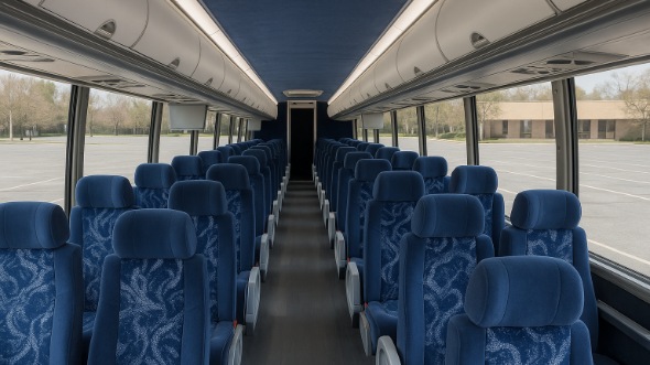 Interior of Charter Bus Company Madison's 46 Passenger Charter Bus in Madison