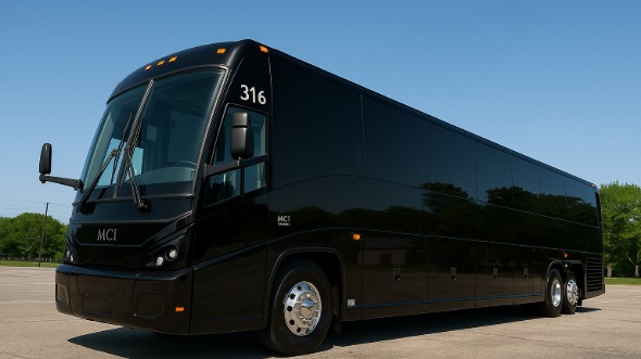 Exterior of Charter Bus Company Oshkosh's 50 Passenger Party Bus in Oshkosh
