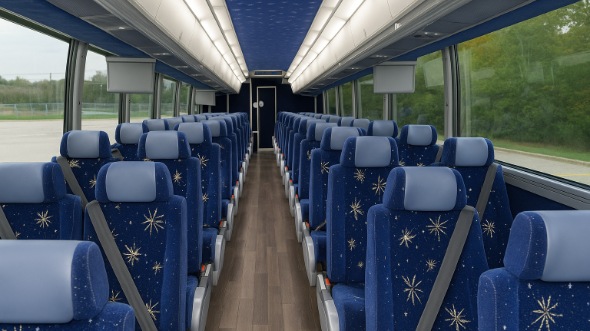 Interior of Charter Bus Company Madison's 51 Passenger Charter Bus in Madison