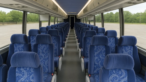 Interior of Charter Bus Company Madison's 54 Passenger Charter Bus in Madison