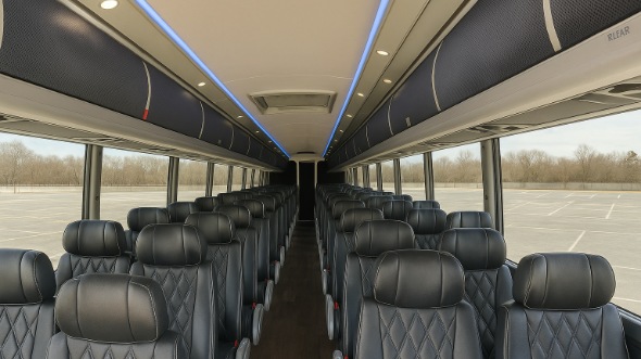 Interior of Charter Bus Company Madison's 56 Passenger Charter Bus in Madison