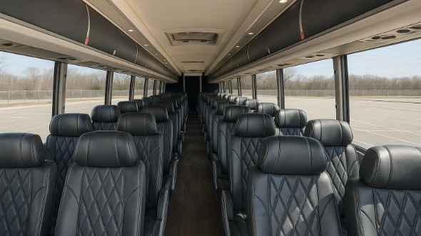 Interior of Charter Bus Company Madison's ADA Charter Bus in Madison