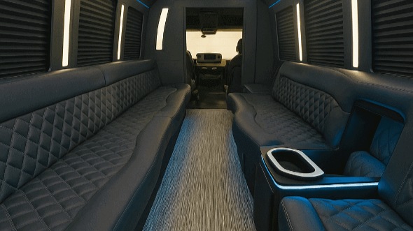 madison 50 passenger party bus interior